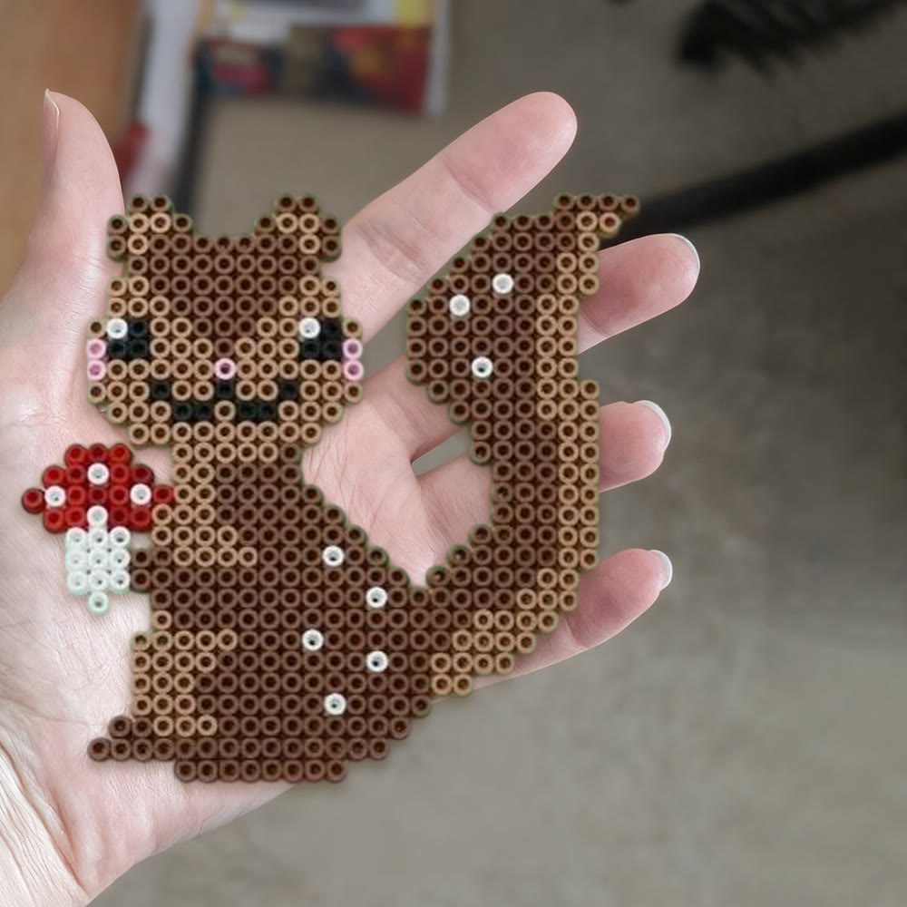 Rubbyoo Perler Beads Kit - Mushroom Squirrel | Fall Hanging Decor | Nice Diy Gift For Friend - image 8