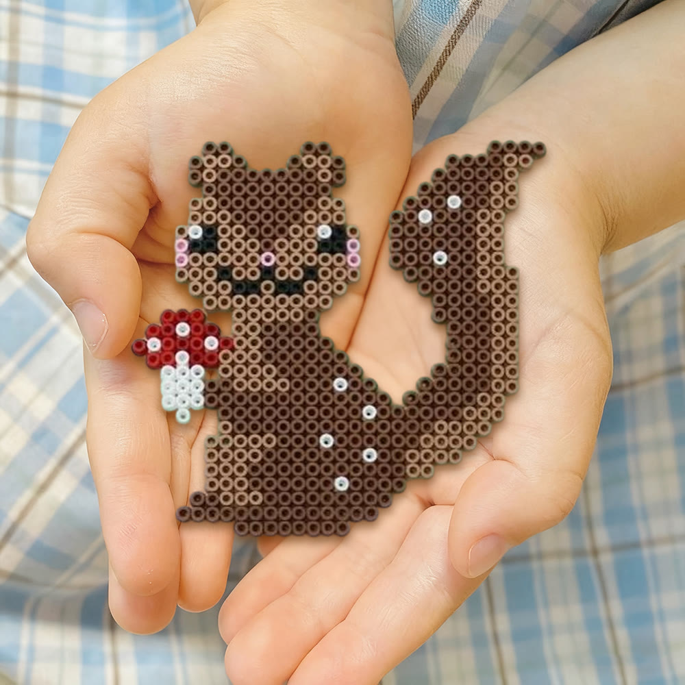Rubbyoo Perler Beads Kit - Mushroom Squirrel | Fall Hanging Decor | Nice Diy Gift For Friend - image 3