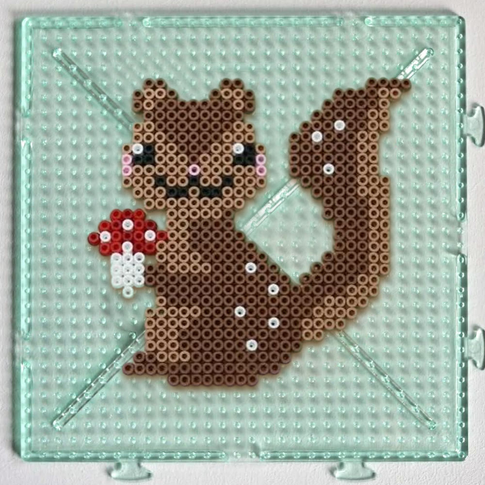 Rubbyoo Perler Beads Kit - Mushroom Squirrel | Fall Hanging Decor | Nice Diy Gift For Friend - image 4