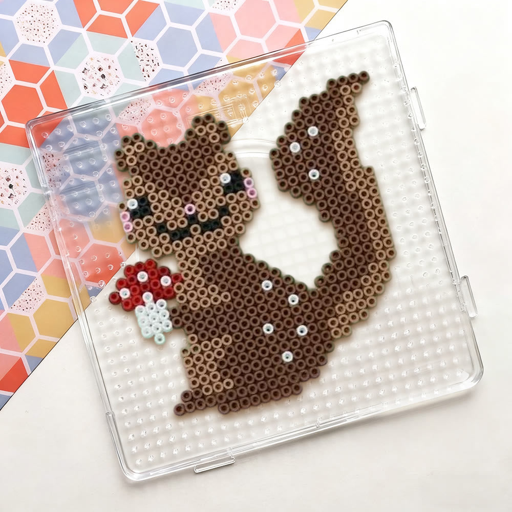 Rubbyoo Perler Beads Kit - Mushroom Squirrel | Fall Hanging Decor | Nice Diy Gift For Friend - image 2