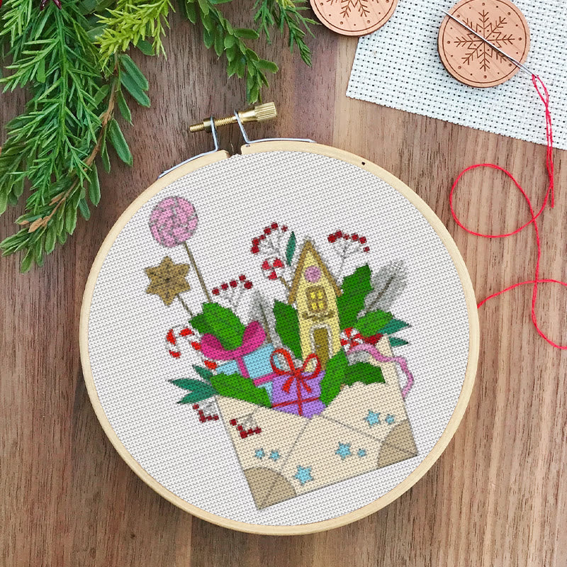  Cross Stitch Kit - New Year Envelope | Christmas Celebration Handicraft | Festival Home Decor - image 2