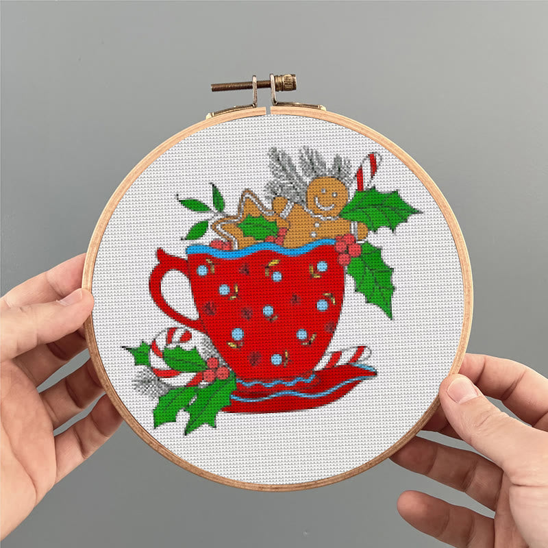 Cross Stitch Kit - Christmas Cup | Winter Needle Artwork | Unique Holiday  Collection - image 3