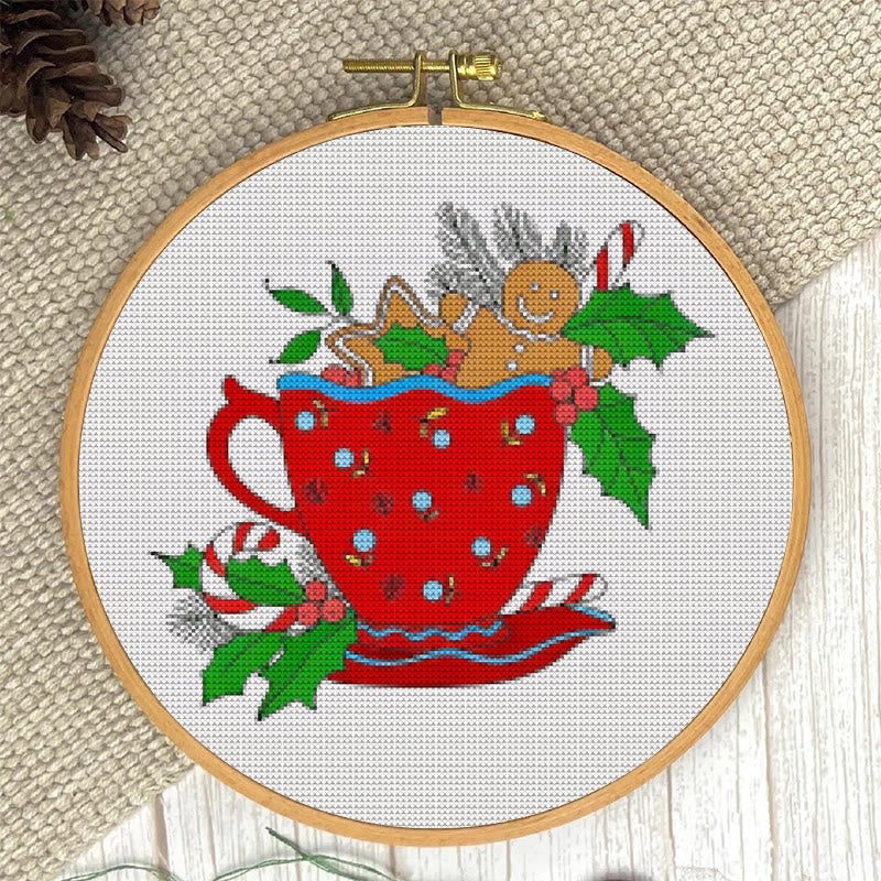 Cross Stitch Kit - Christmas Cup | Winter Needle Artwork | Unique Holiday  Collection - image 5