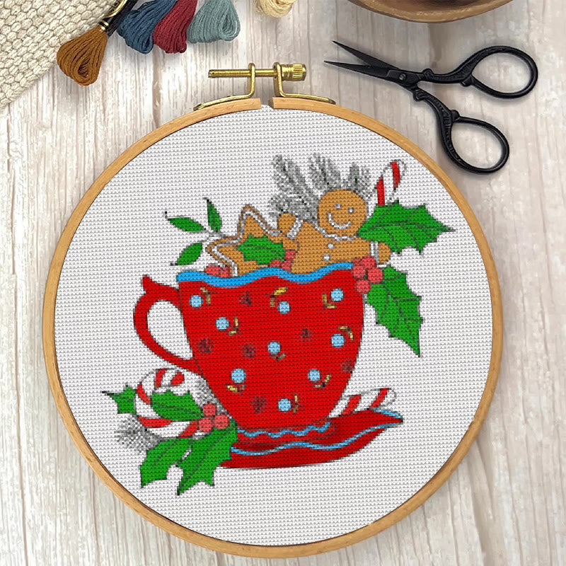 Cross Stitch Kit - Christmas Cup | Winter Needle Artwork | Unique Holiday  Collection - image 2