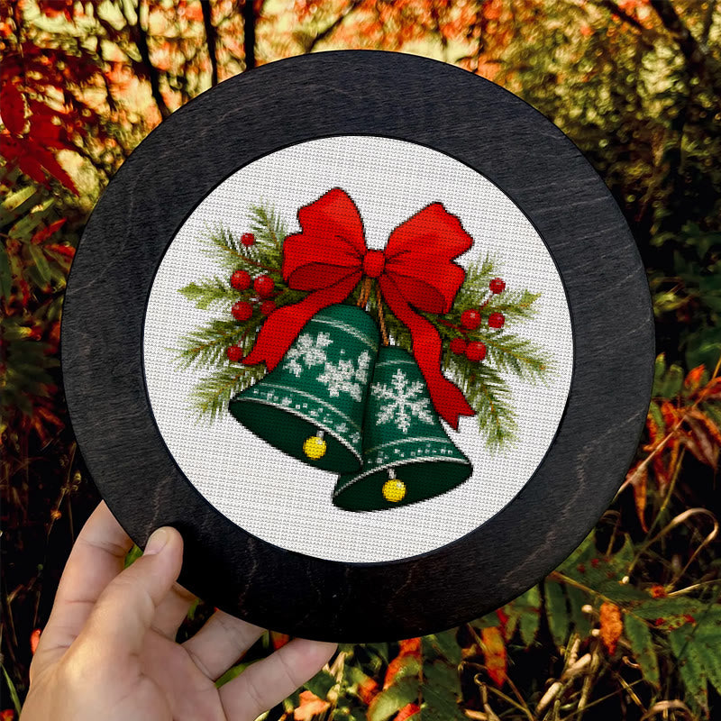 Cross Stitch Kit - Christmas Bell | Christmas Tree Ornament | Diy Hoop Art - image 8
