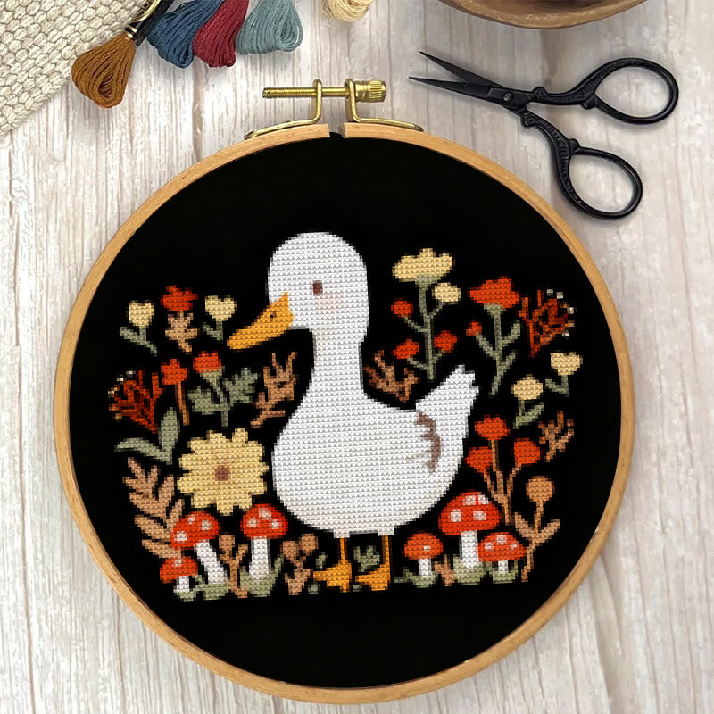 Cross Stitch Kit - Floral Duck | Autumn Animal Craft | Nice Stitch Gifts - image 3