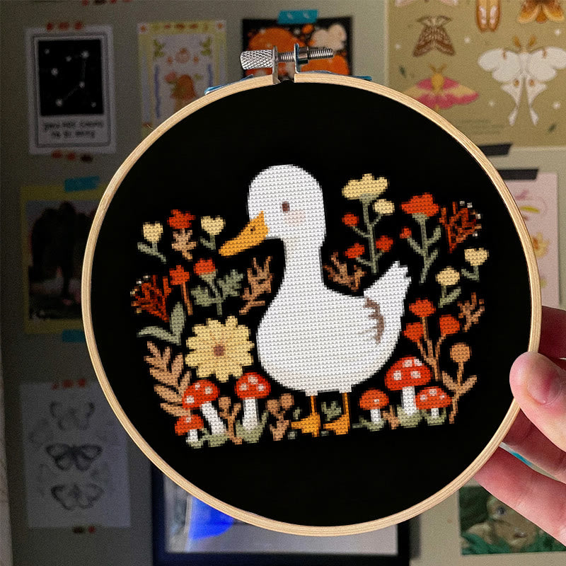 Cross Stitch Kit - Floral Duck | Autumn Animal Craft | Nice Stitch Gifts - image 4