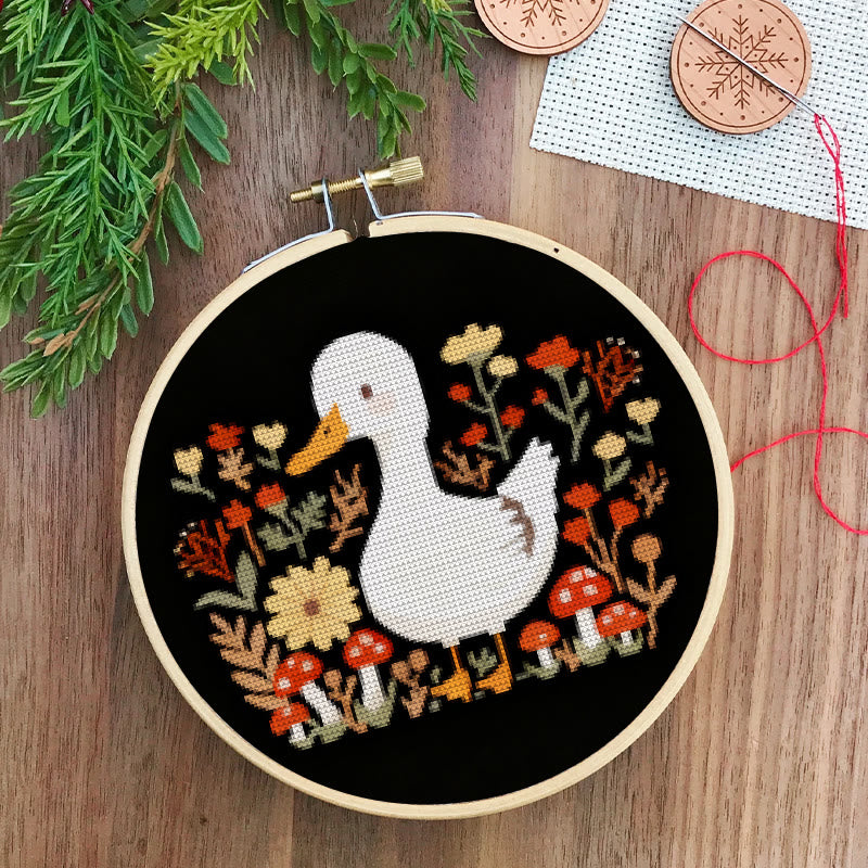 Cross Stitch Kit - Floral Duck | Autumn Animal Craft | Nice Stitch Gifts - image 7