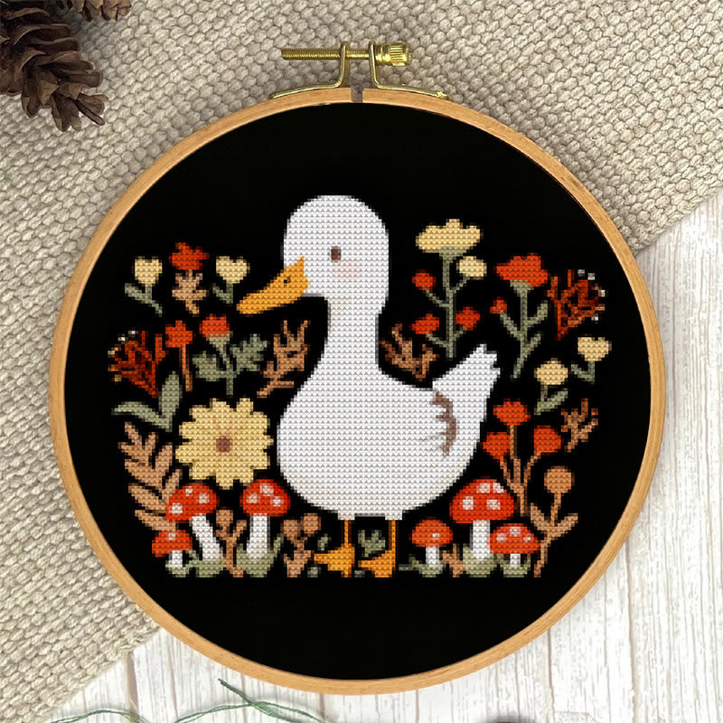 Cross Stitch Kit - Floral Duck | Autumn Animal Craft | Nice Stitch Gifts - image 6