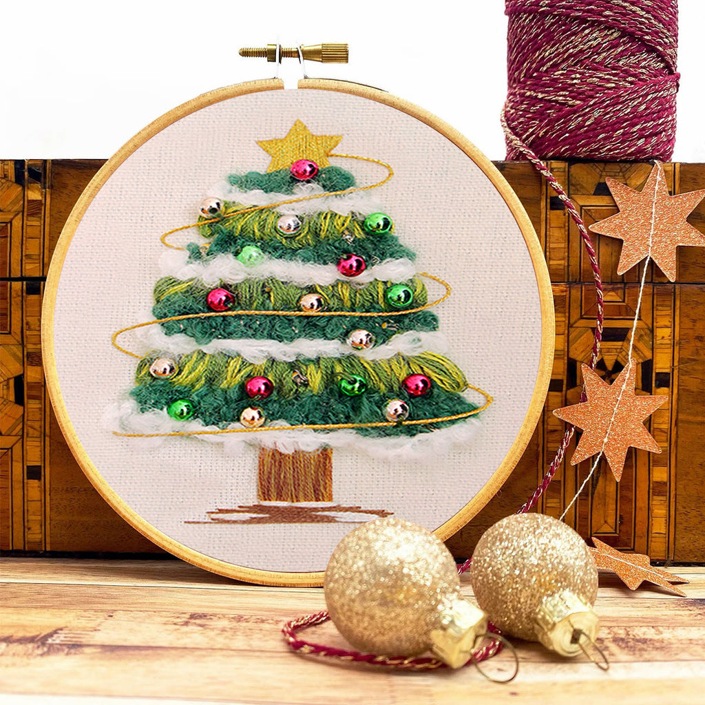 Rubbyoo Embroidery Kit - Shining Christmas Tree | Festive Holiday Decor | Perfect Needle Craft  - image 1