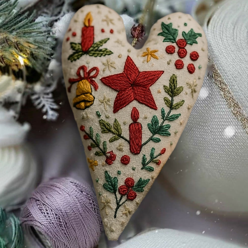 Rubbyoo Heart Embroidery Kit - Christian Candle | Christmas Decoration | Nice Festival Gift - image 2