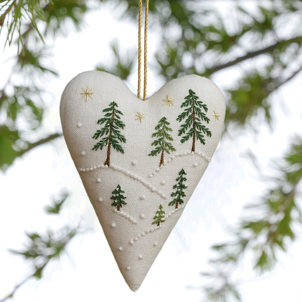 Rubbyoo Heart Embroidery Kit - Snowy Pine Forest | Winter Home Decor | Charming Gift For Nature Lovers - image 7