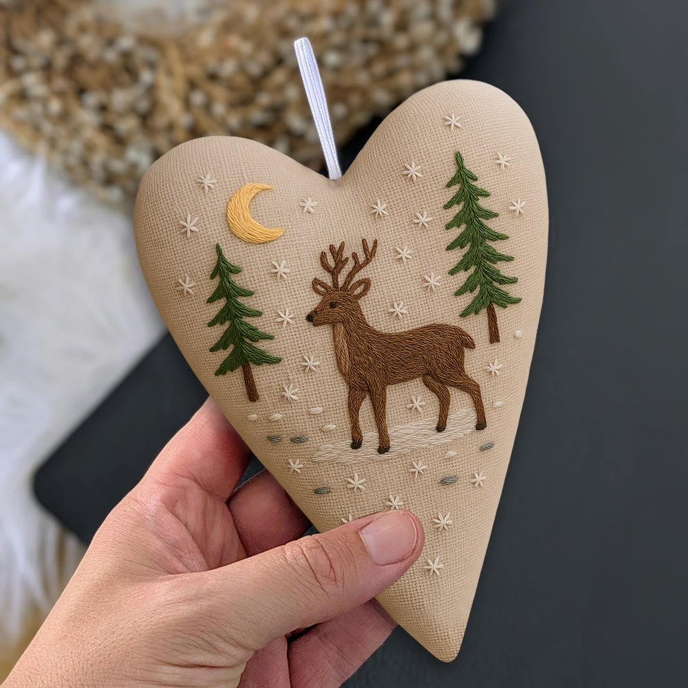 Rubbyoo Heart Embroidery Kit - Moonlit Deer | Winter Home Decor | Gift For Outdoor Enthusiasts - image 9