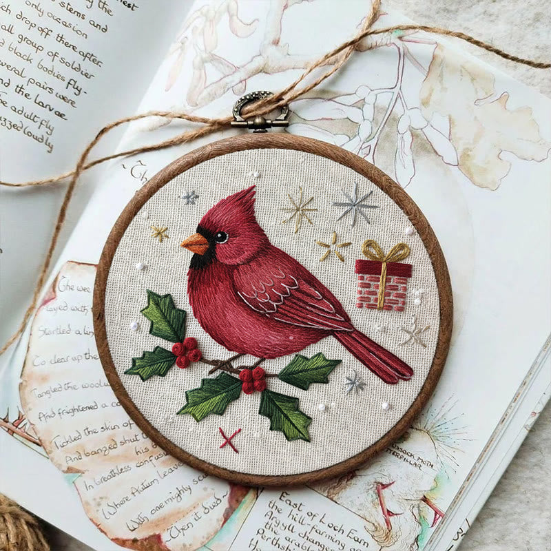 Rubbyoo Embroidery Kit - Holiday Cardinal | Perfect For Christmas Decor | Handmade Gift For Friends - image 2