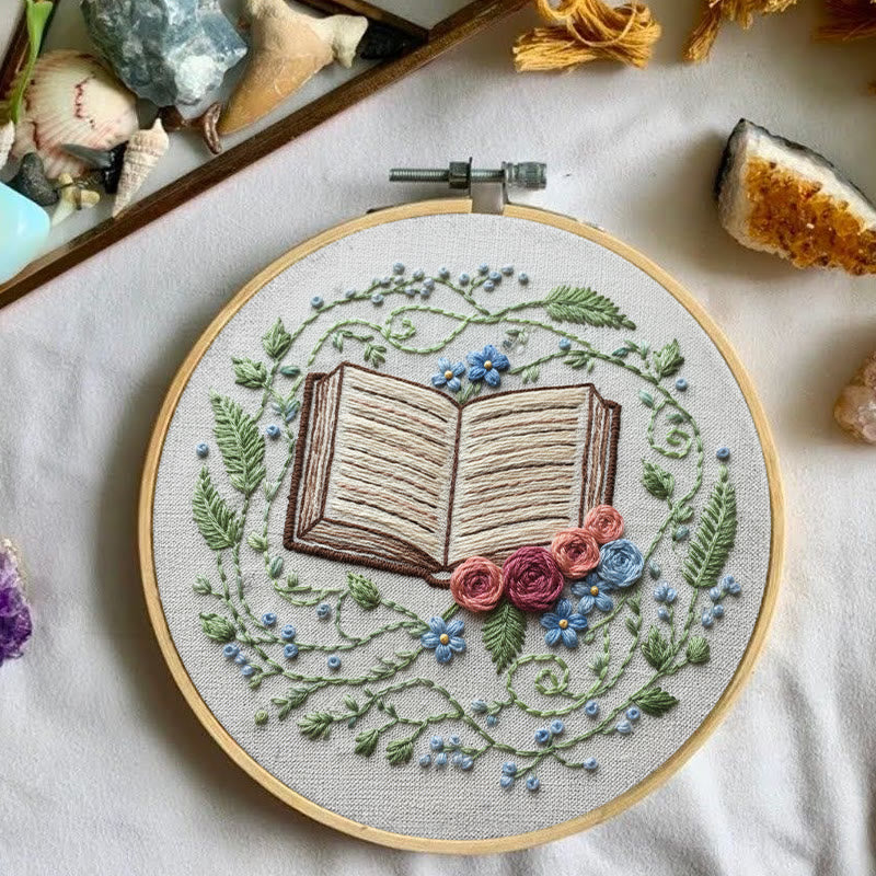 Rubbyoo Embroidery Kit - Blooming Book | Diy Hoop Art | Creative Home Ornament - image 5