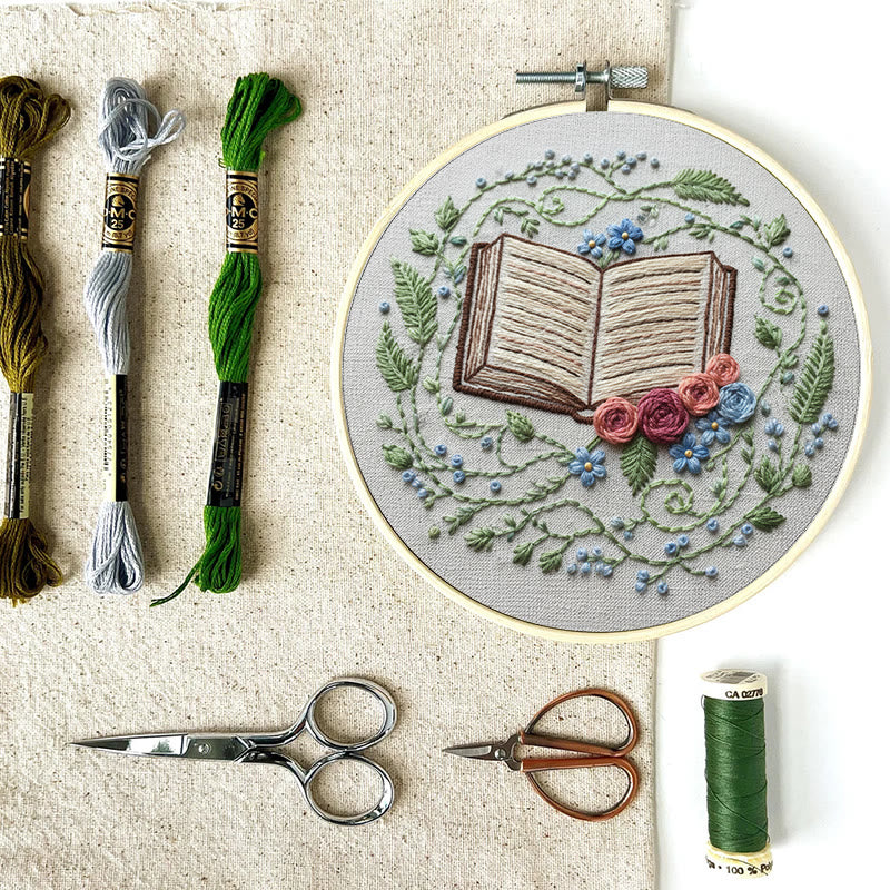 Rubbyoo Embroidery Kit - Blooming Book | Diy Hoop Art | Creative Home Ornament - image 11