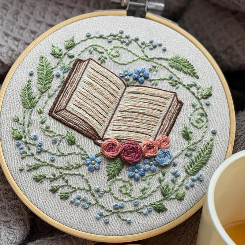 Rubbyoo Embroidery Kit - Blooming Book | Diy Hoop Art | Creative Home Ornament - image 6