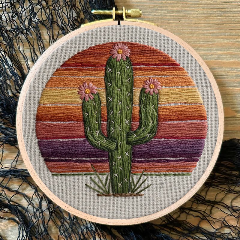 Rubbyoo Embroidery Kit - Charming Cactus | Unique Home Decor | Perfect Housewarming Gift - image 8