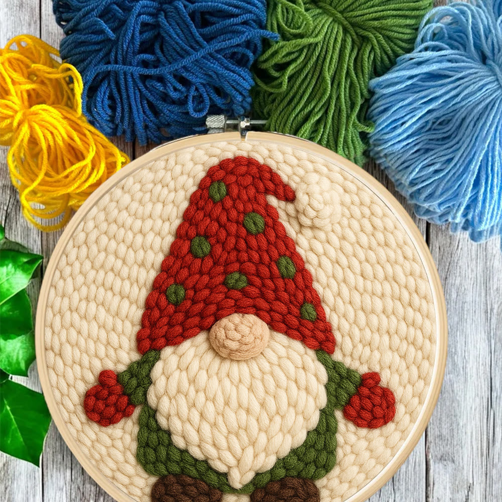 Christmas Gnome Punch Needle Kit - DIY Holiday Craft | Wall Art for Christmas Season - image 9
