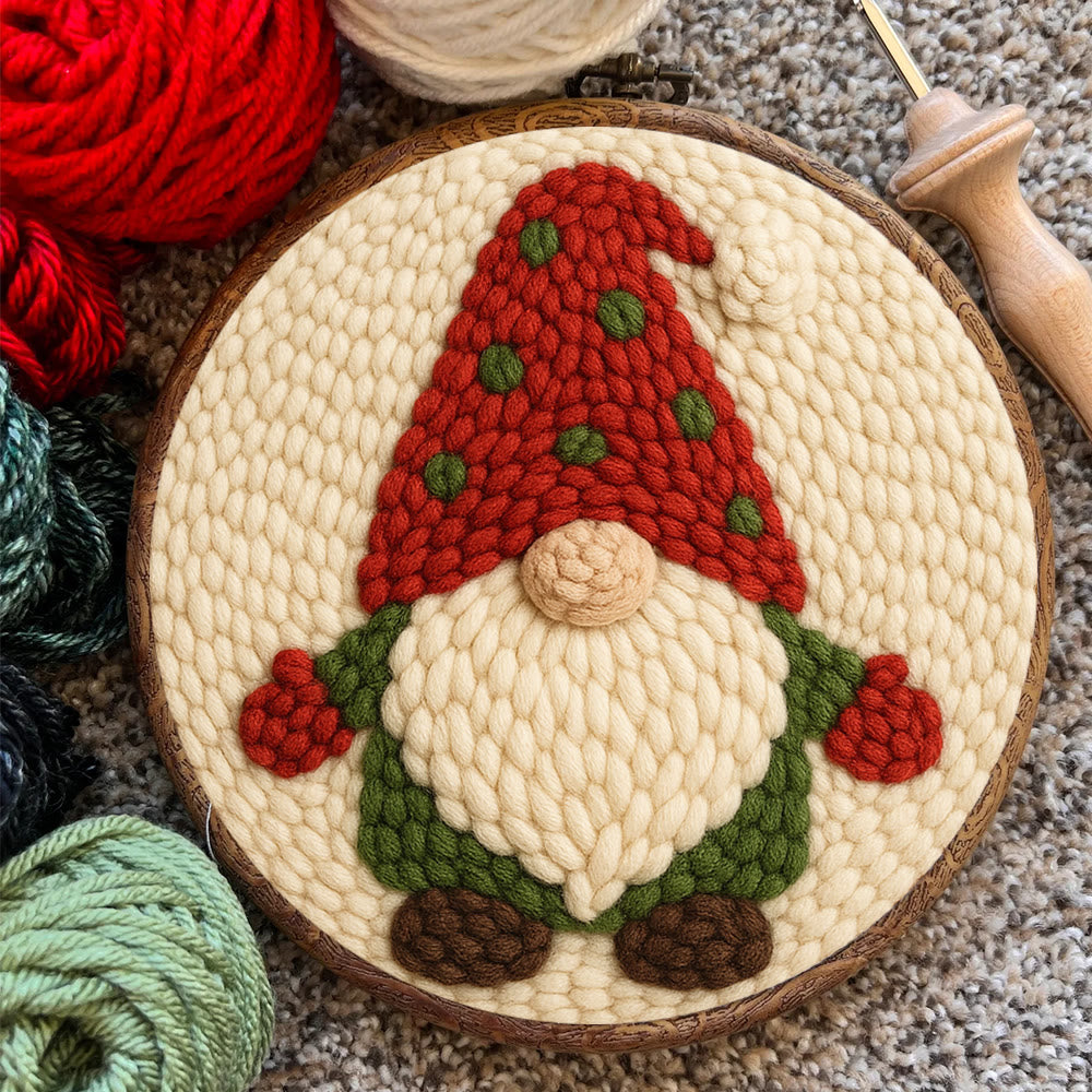 Christmas Gnome Punch Needle Kit - DIY Holiday Craft | Wall Art for Christmas Season - image 5