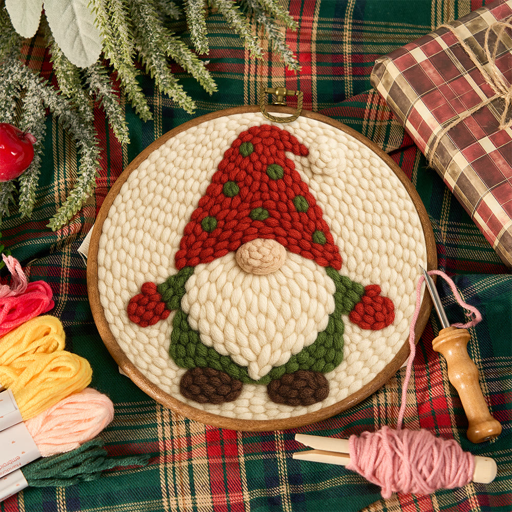 Christmas Gnome Punch Needle Kit - DIY Holiday Craft | Wall Art for Christmas Season - image 8
