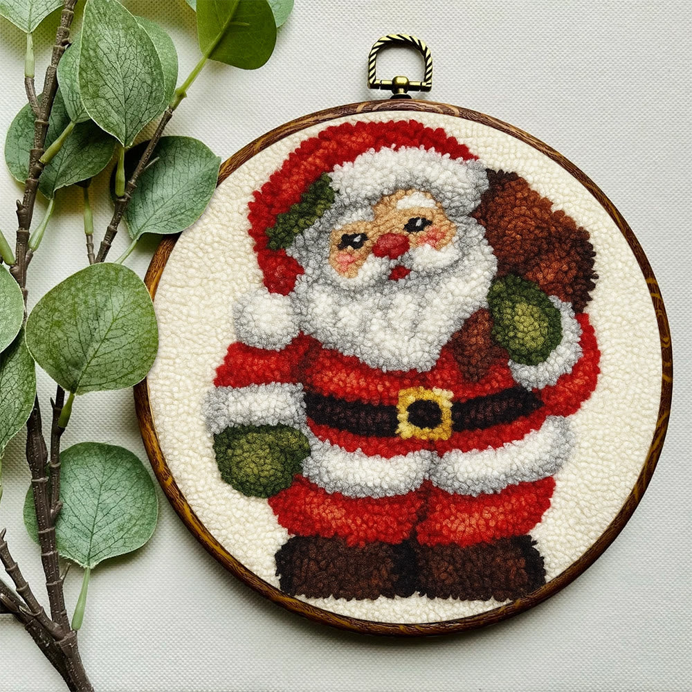 Santa Claus Punch Needle Kit - DIY Christmas Craft | Versatile Handmade Cup Mat - image 4