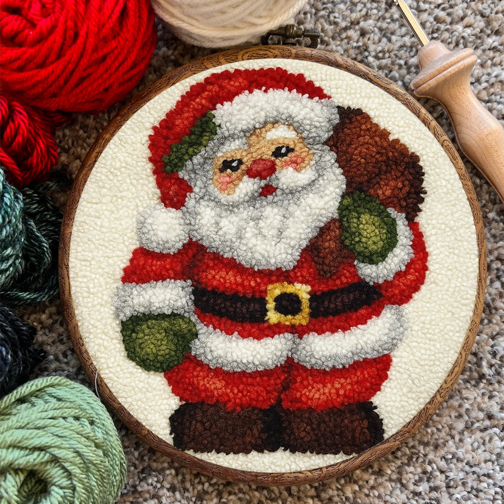 Santa Claus Punch Needle Kit - DIY Christmas Craft | Versatile Handmade Cup Mat - image 5