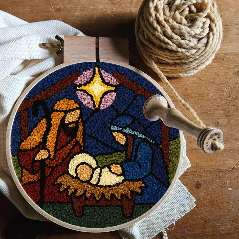 Nativity Scene Punch Needle Kit - Religious Craft | Handmade Decor For Religious Celebrations - image 5