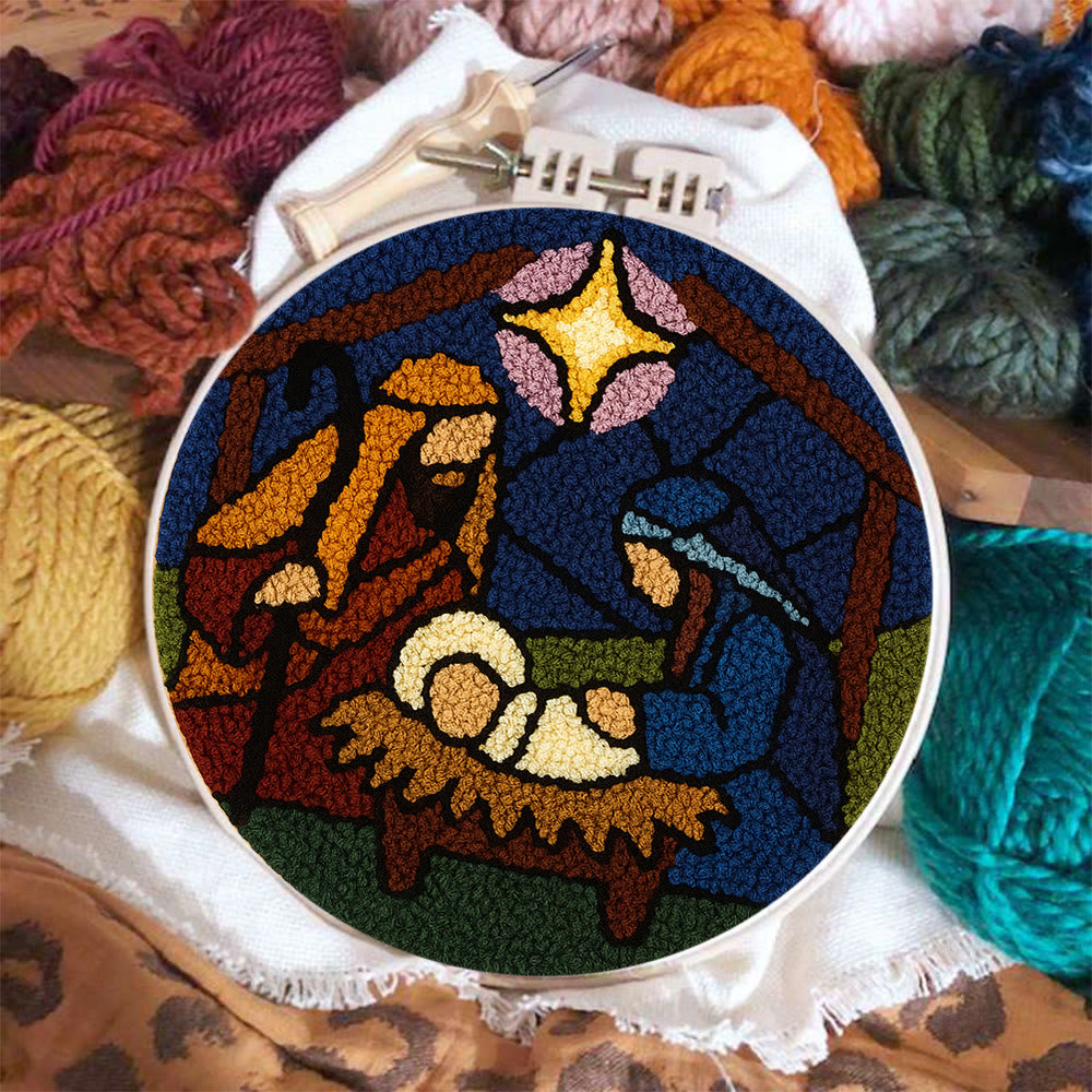 Nativity Scene Punch Needle Kit - Religious Craft | Handmade Decor For Religious Celebrations - image 3