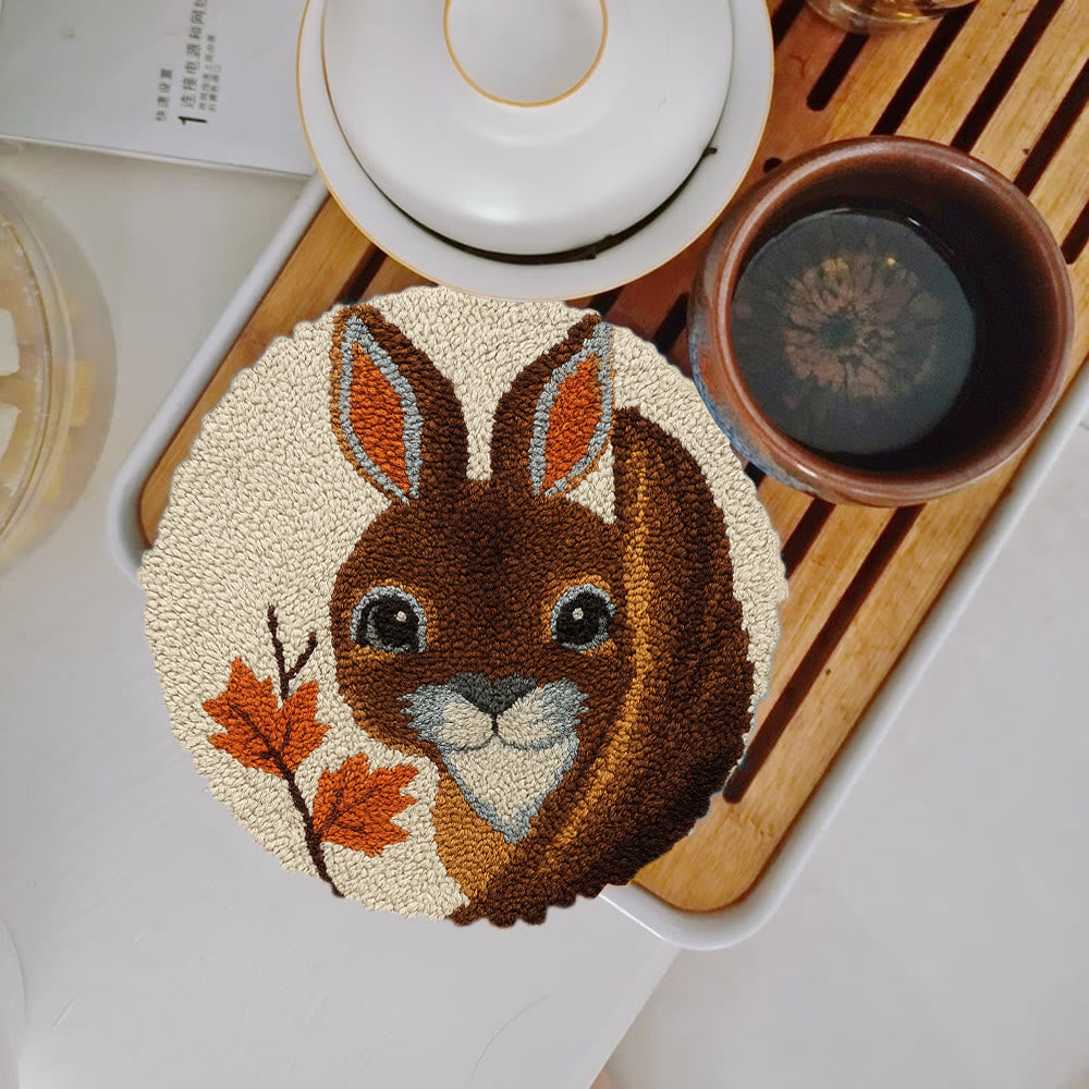Autumn Bunny Punch Needle Kit - Handmade Craft | Ideal For Home Decor - image 1