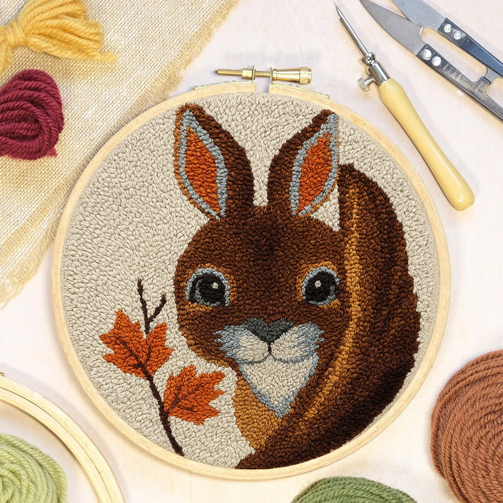 Autumn Bunny Punch Needle Kit - Handmade Craft | Ideal For Home Decor - image 6