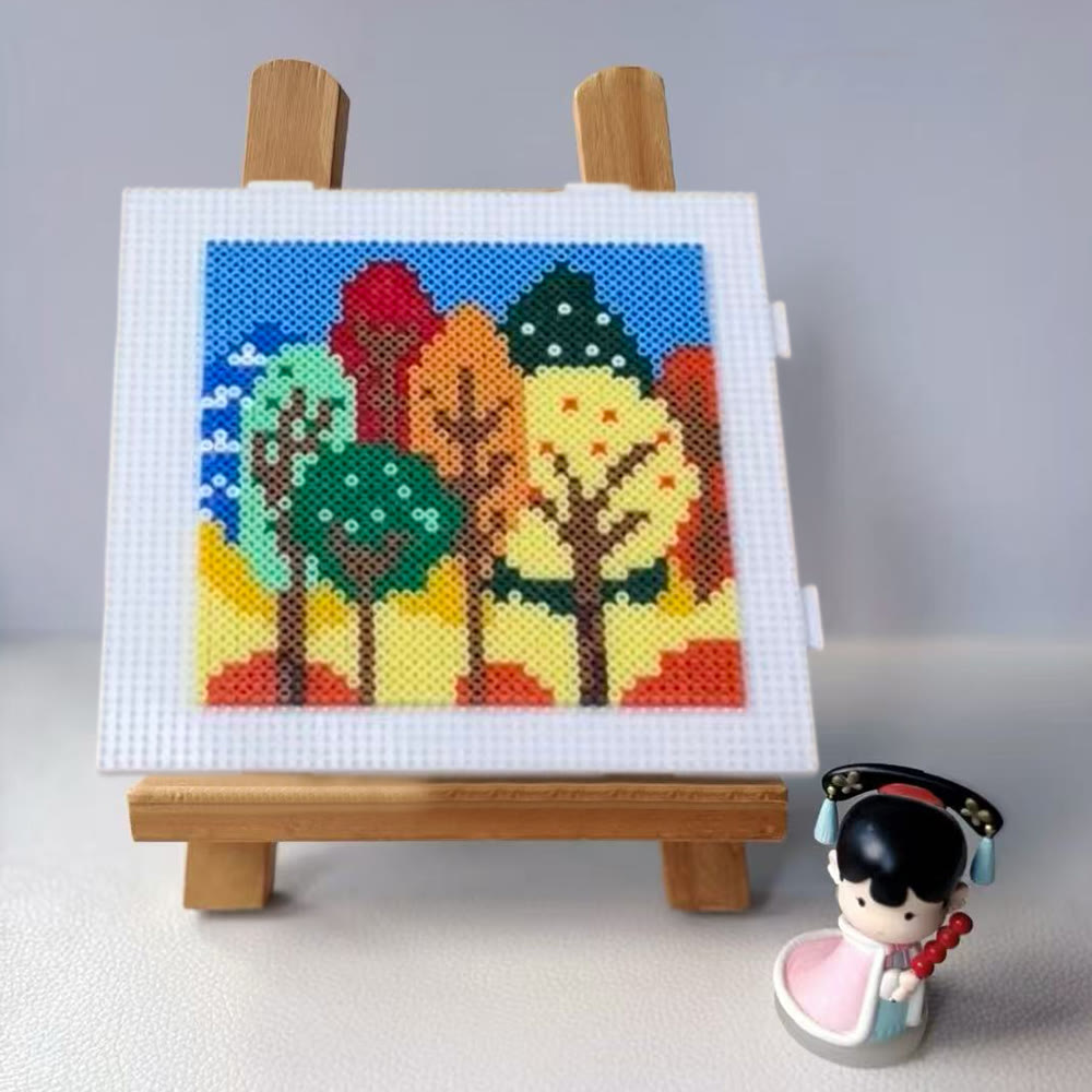 Rubbyoo Perler Beads Kit - Autumn Forest | Beautiful Landscape Art | Nice For Desk Decor - image 1