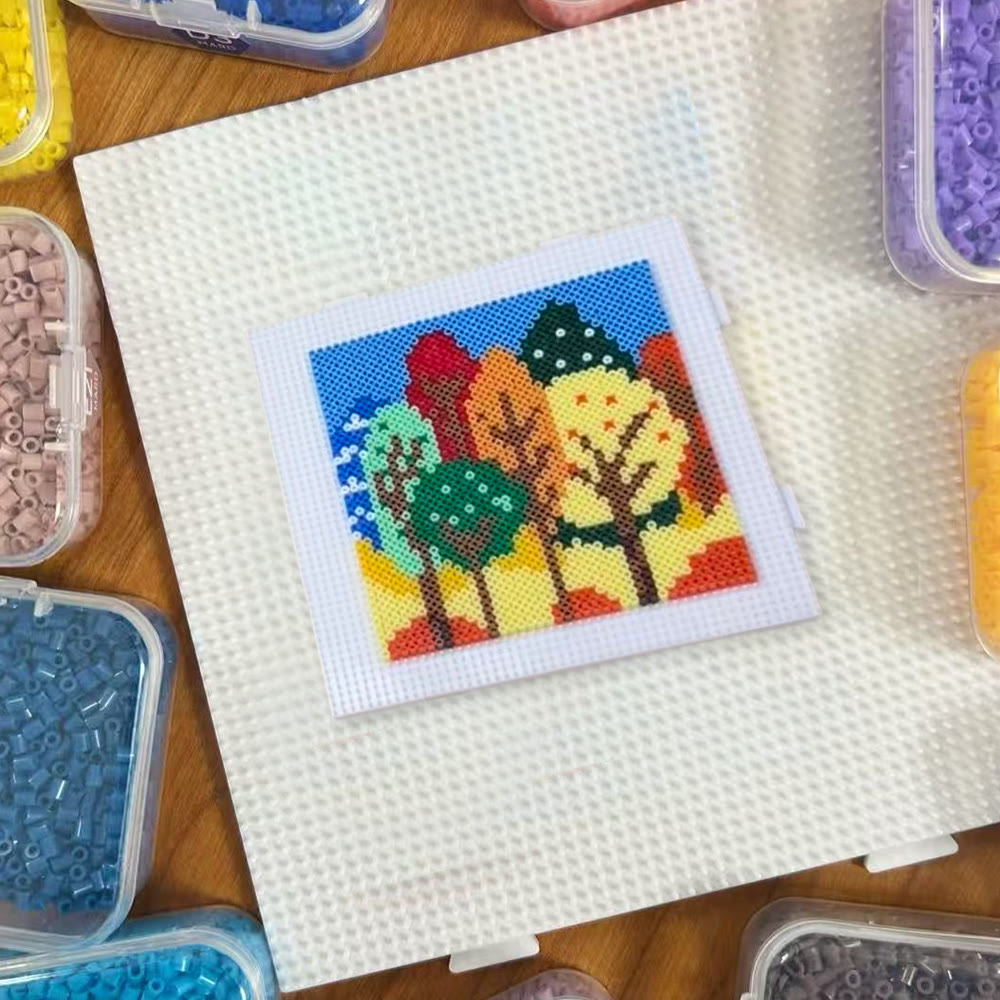 Rubbyoo Perler Beads Kit - Autumn Forest | Beautiful Landscape Art | Nice For Desk Decor - image 4