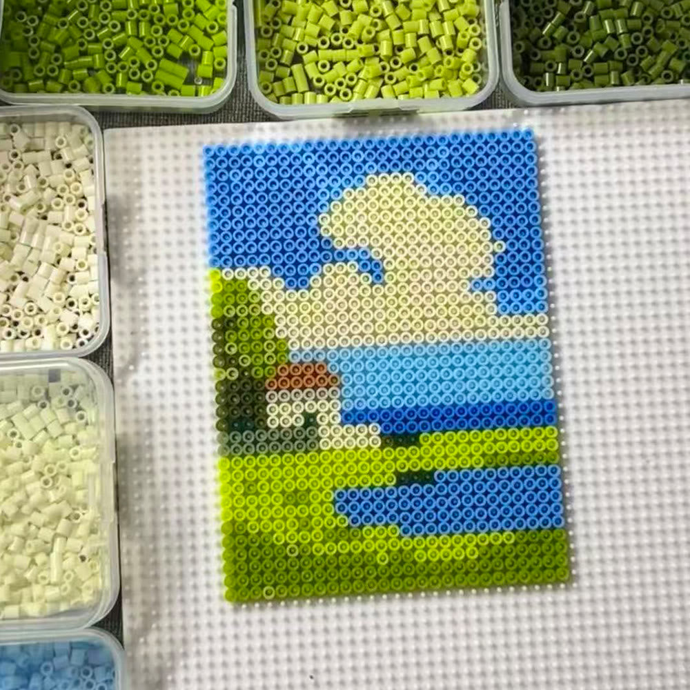 Rubbyoo Perler Beads Kit - Sunny Day | Diy Handmade Travel Souvenir | Perfect Gift For Friend - image 1
