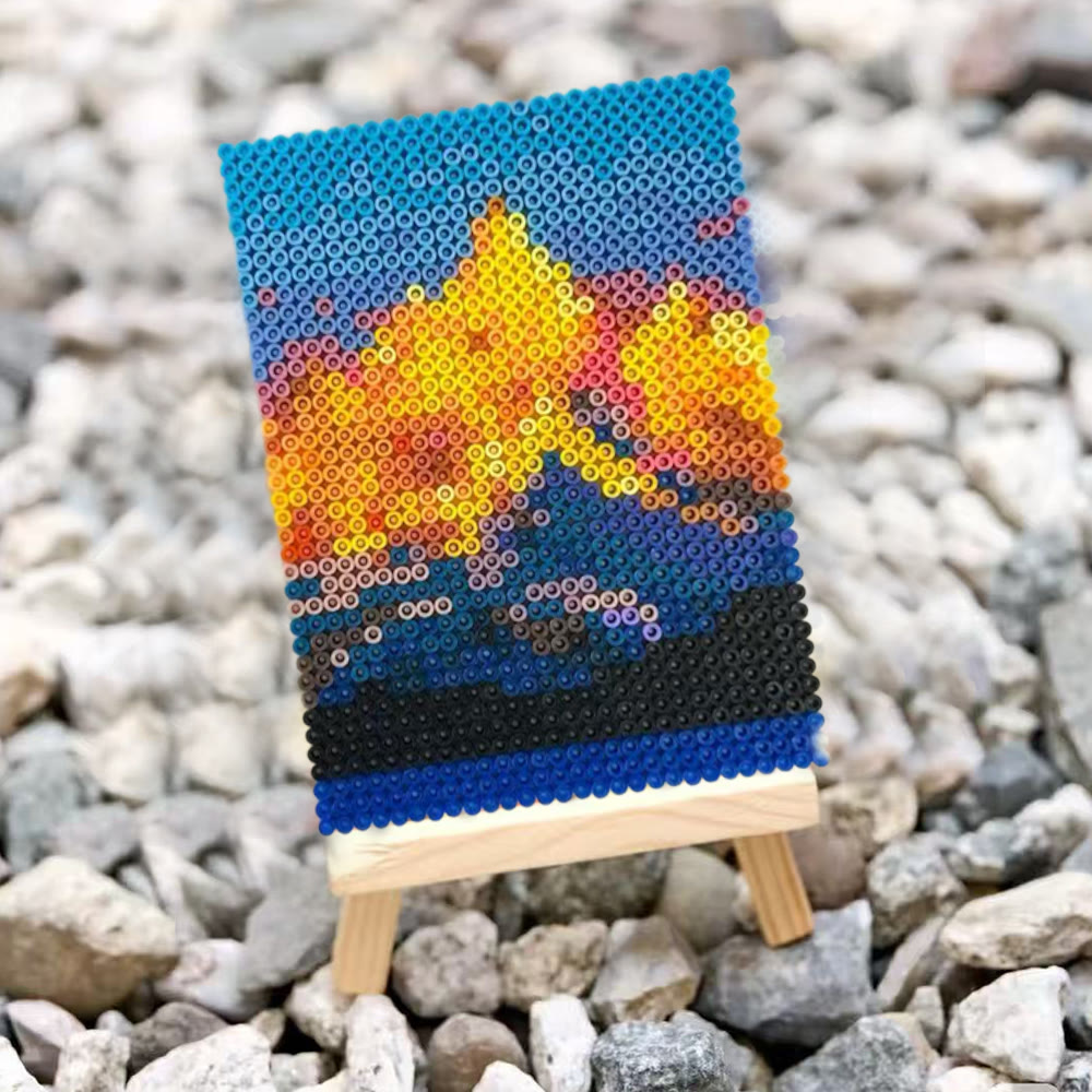 Rubbyoo Perler Beads Kit - Golden Mountain | Wonderful Landscape Artwork | Creative Handmade Craft - image 5