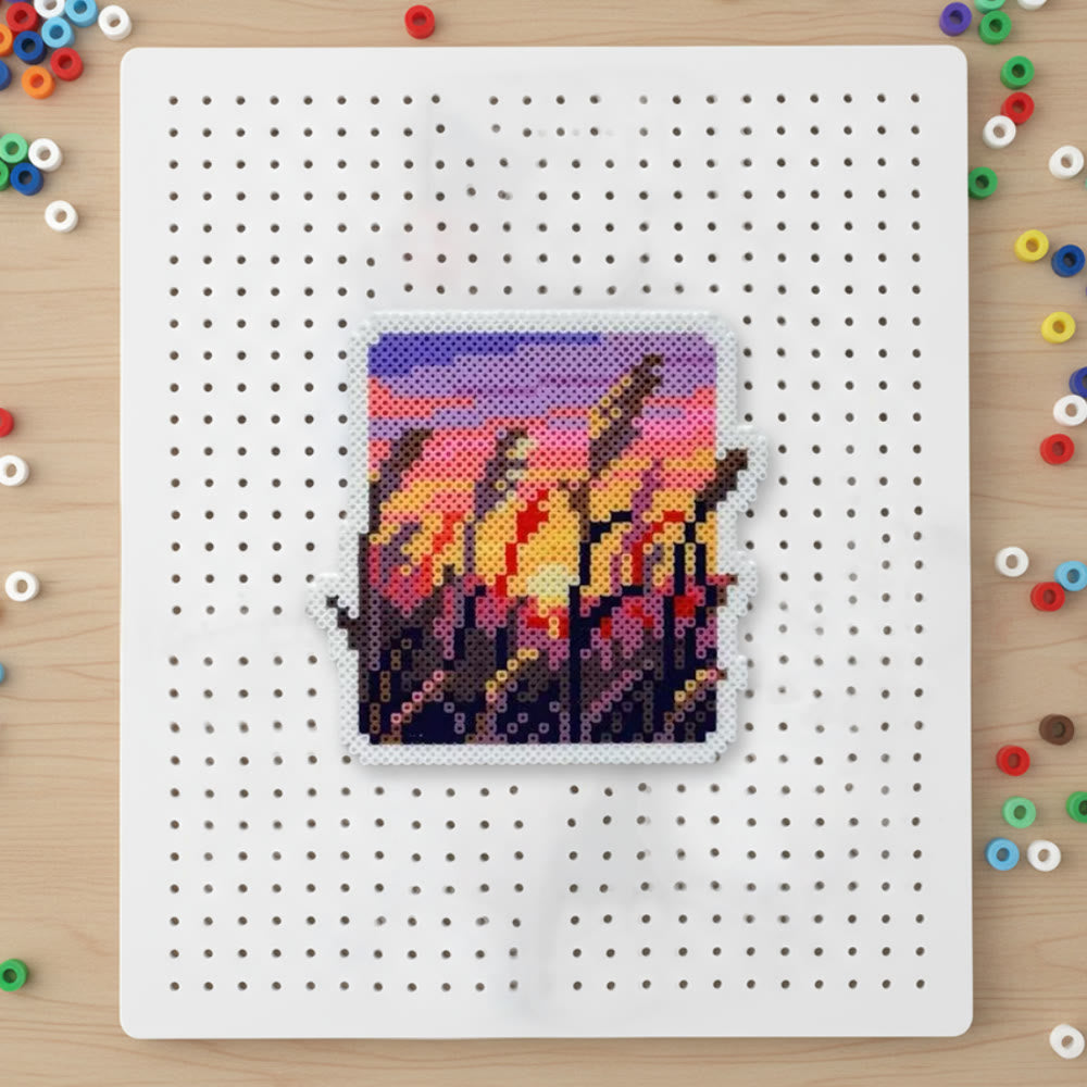 Rubbyoo Perler Beads Kit - Sunset Scenery | Suitable For Home Decor | Easy Handicraft For Beginner - 2.6 mm - Perler Beads Kit + Tool Kit - image 0