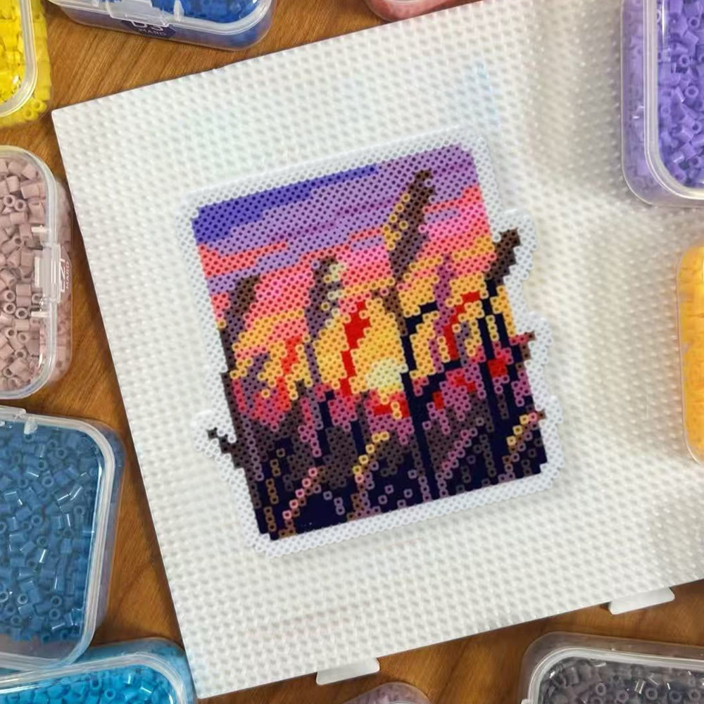 Rubbyoo Perler Beads Kit - Sunset Scenery | Suitable For Home Decor | Easy Handicraft For Beginner - image 1