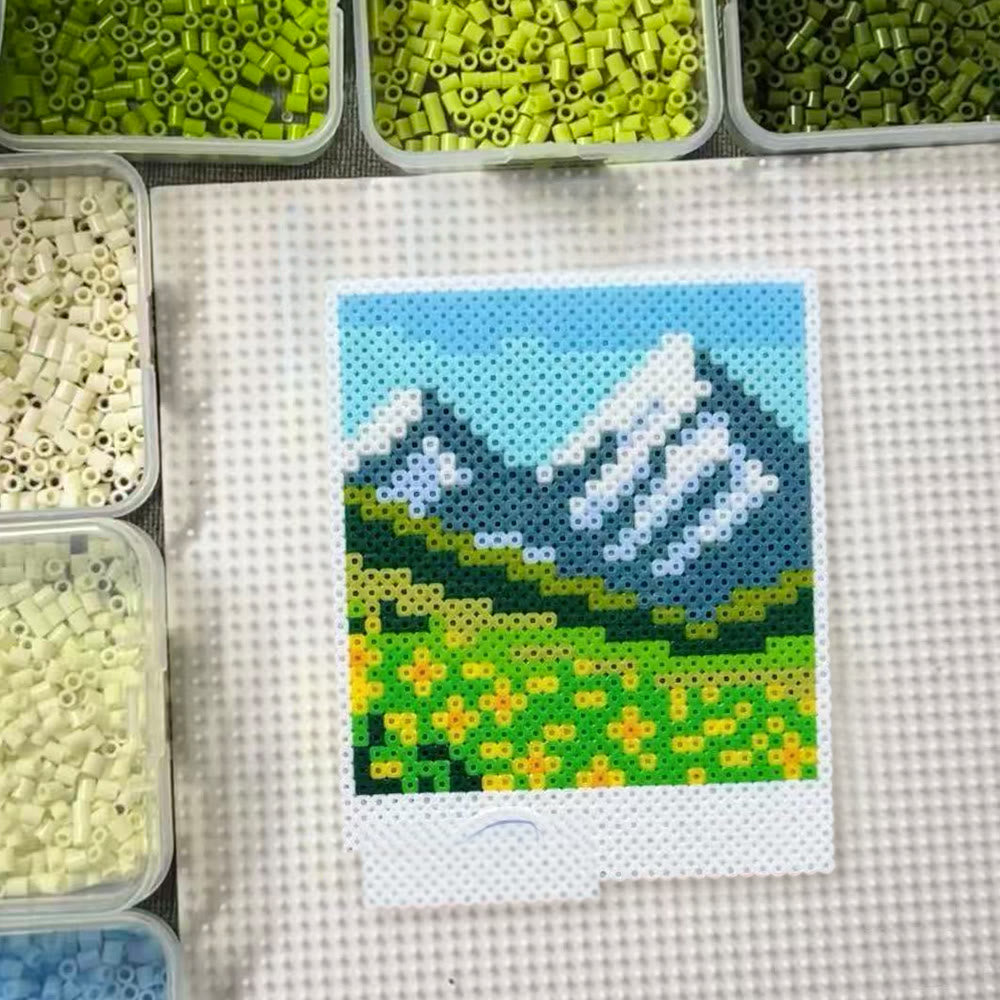 Rubbyoo Perler Beads Kit - Scenic Valley | Diy Wall Decor | Unique Nature Art  - image 1