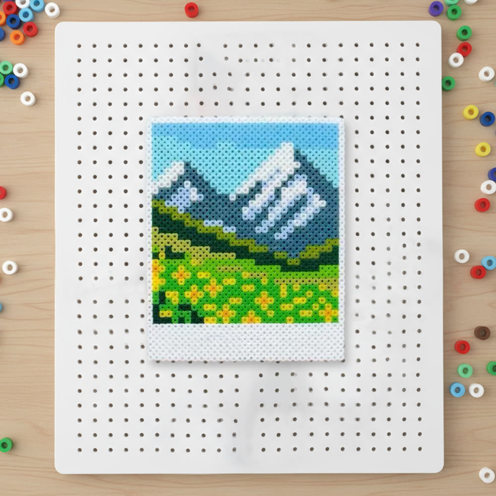 Rubbyoo Perler Beads Kit - Scenic Valley | Diy Wall Decor | Unique Nature Art  - 2.6 mm - Perler Beads Kit + Tool Kit - image 0