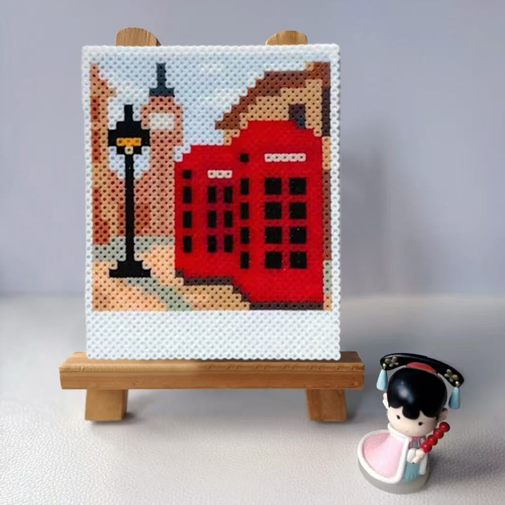 Rubbyoo Perler Beads Kit - Phone Booth | Personalized Handmade Decor | Unique Pixels Craft - image 2