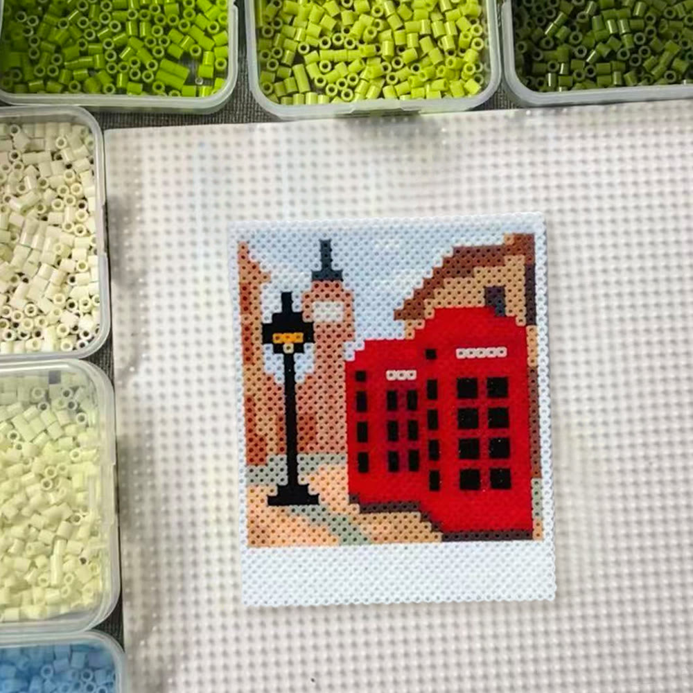 Rubbyoo Perler Beads Kit - Phone Booth | Personalized Handmade Decor | Unique Pixels Craft - image 5