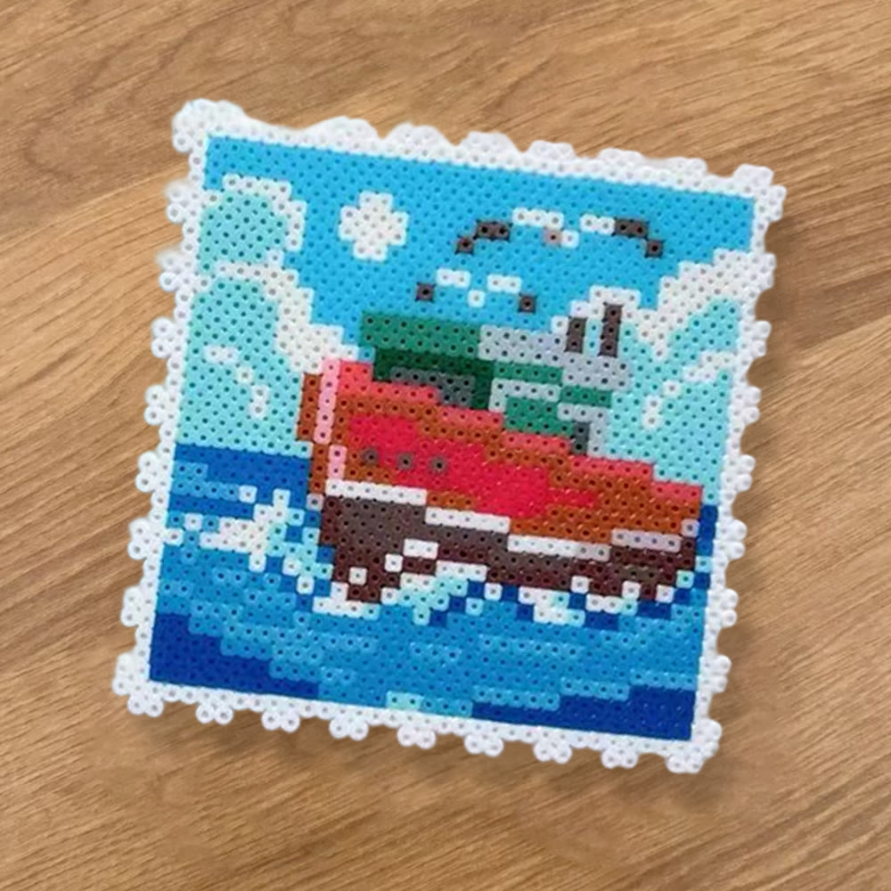 Rubbyoo Perler Beads Kit - Sailing Ship | Creative Pixel Stamps | Thoughtful Gift For Diy Beginner - image 3
