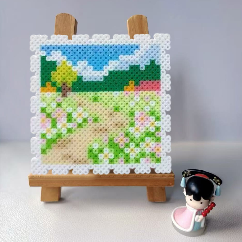 Rubbyoo Perler Beads Kit - Scenery In The Town | Floral And  Botanical Art | Unique Landscape Stamp - image 4