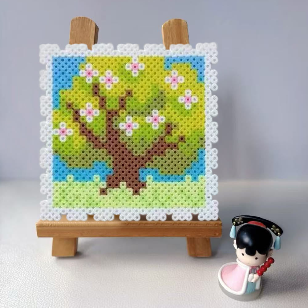 Rubbyoo Perler Beads Kit - Scenery In The Town | Floral And  Botanical Art | Unique Landscape Stamp - image 2