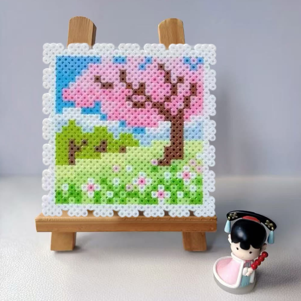 Rubbyoo Perler Beads Kit - Scenery In The Town | Floral And  Botanical Art | Unique Landscape Stamp - image 1