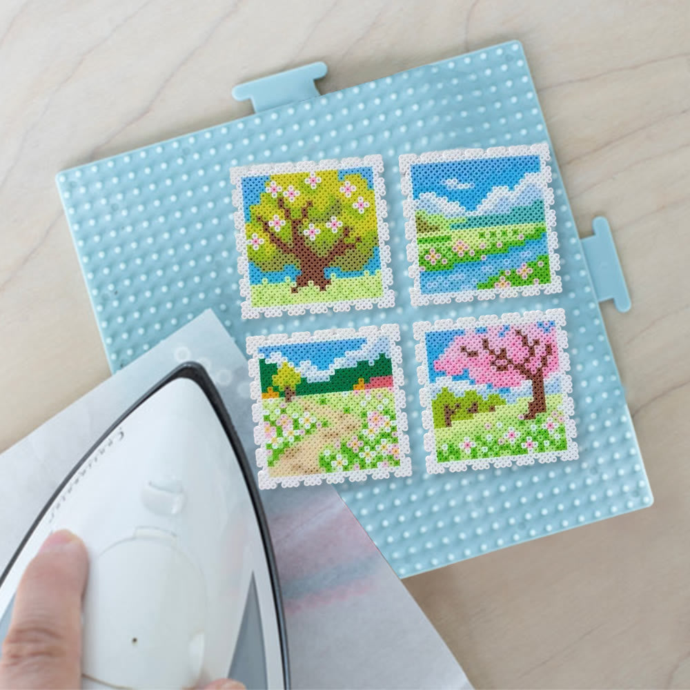 Rubbyoo Perler Beads Kit - Scenery In The Town | Floral And  Botanical Art | Unique Landscape Stamp - image 9