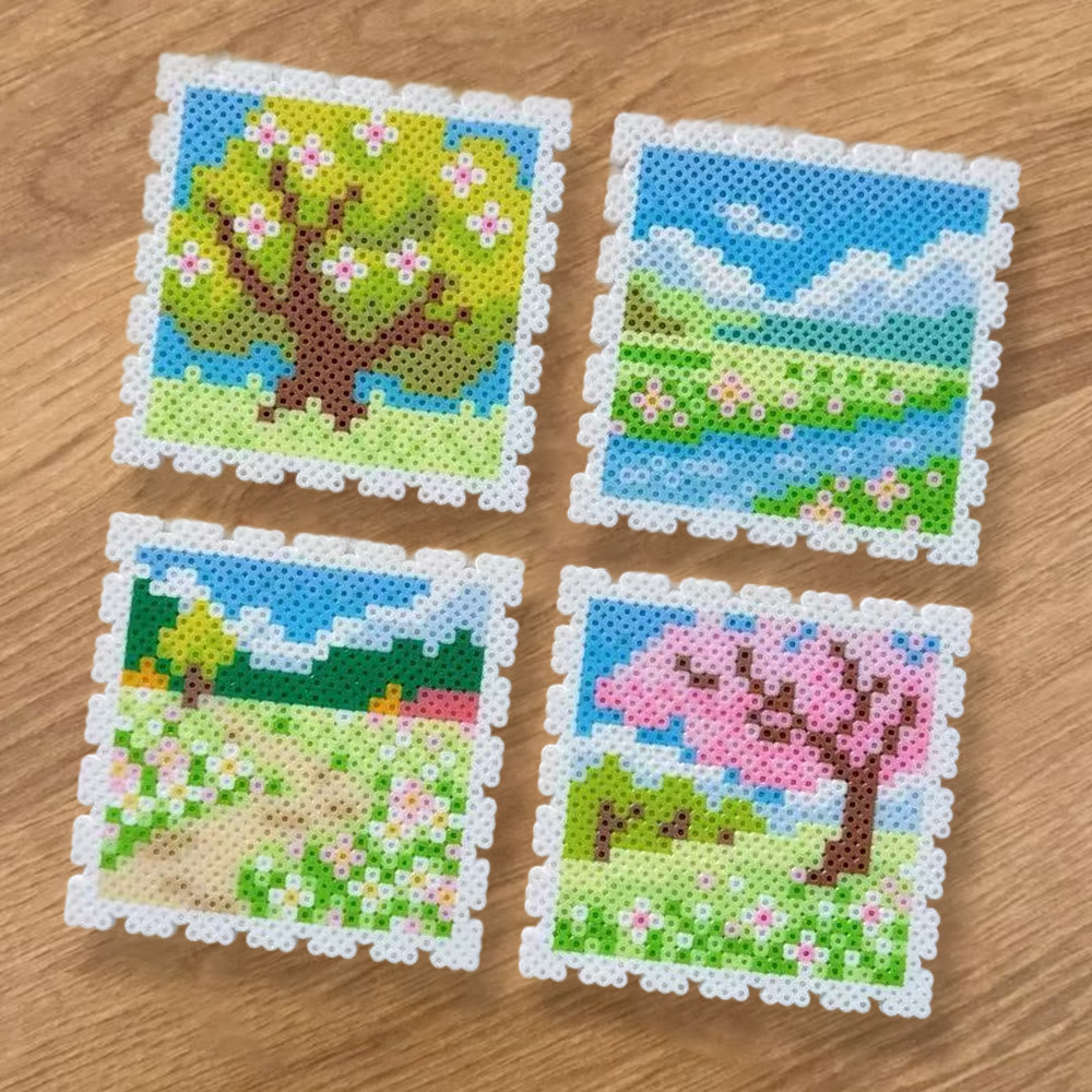 Rubbyoo Perler Beads Kit - Scenery In The Town | Floral And  Botanical Art | Unique Landscape Stamp - image 5