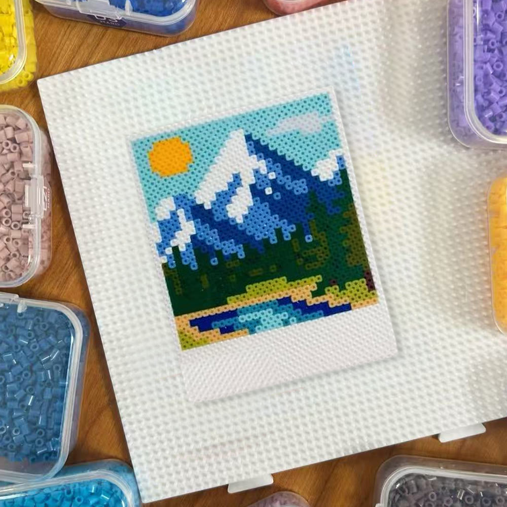 Rubbyoo Perler Beads Kit - Mountain View | Charming Landscape Craft | Perfect For Birthday Gift - image 5
