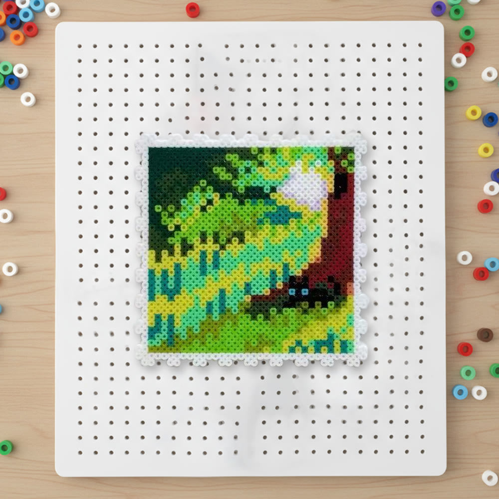 Rubbyoo Perler Beads Kit - The Shade Of Trees | Unique Handmade Craft | Easy Pixels Art - 2.6 mm - Perler Beads Kit + Tool Kit - image 0