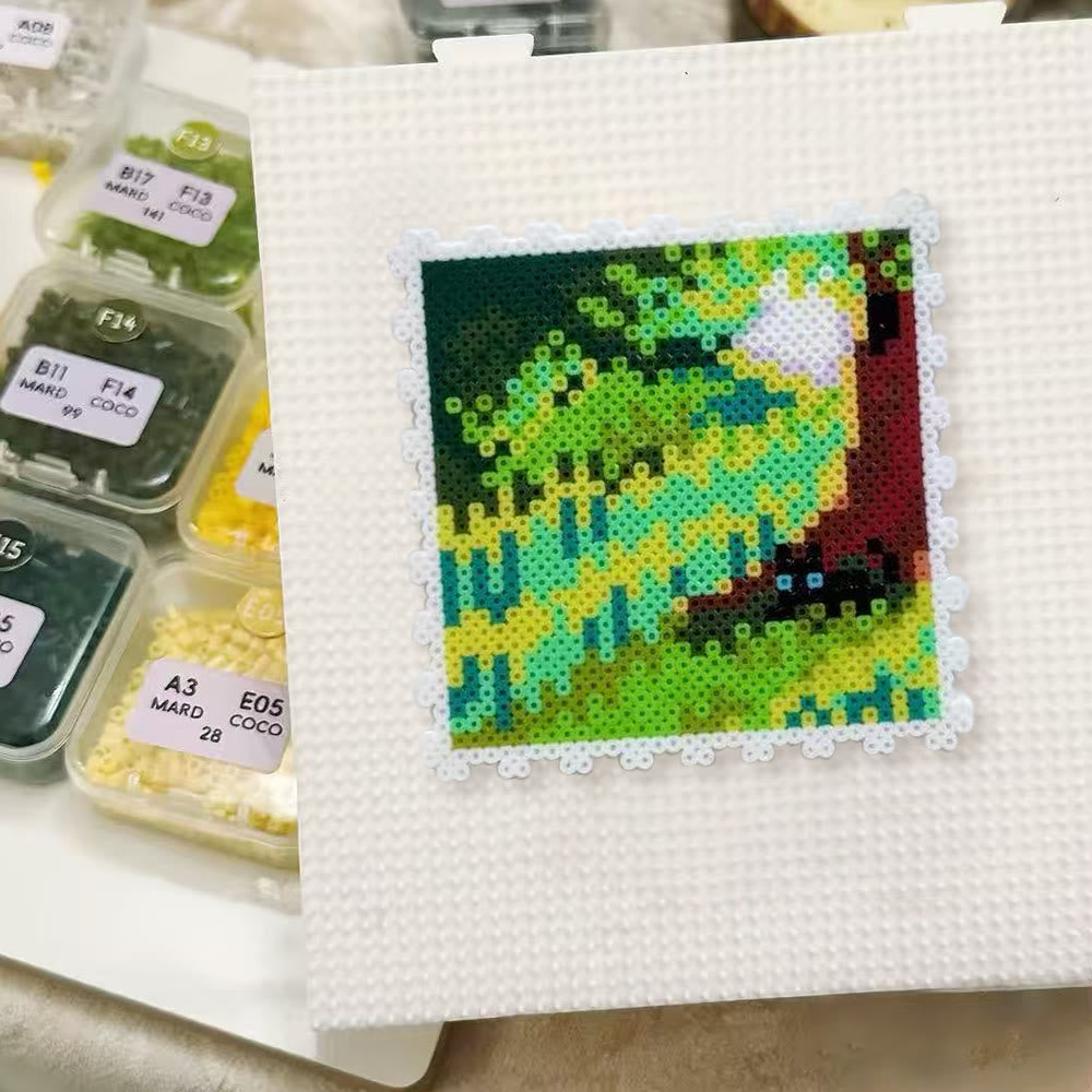 Rubbyoo Perler Beads Kit - The Shade Of Trees | Unique Handmade Craft | Easy Pixels Art - image 1